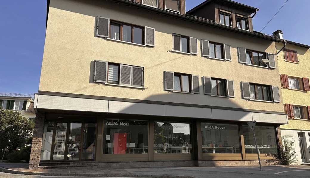 Das gemietete Ladenlokal von Alja Stoffe und Mercerie befindet sich an der Trogenerstrasse 26.  