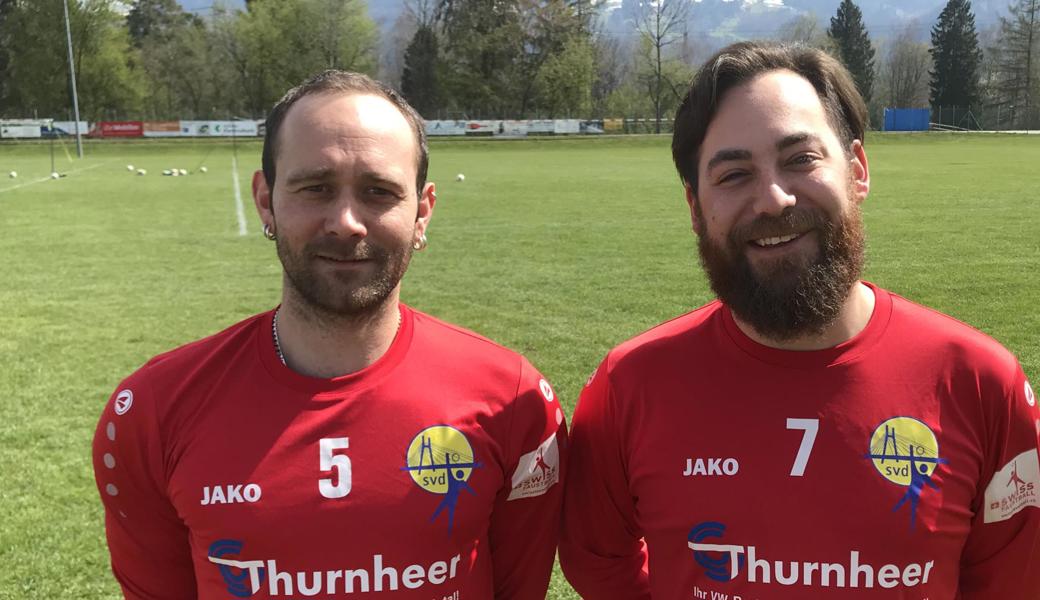 Mit Mathias Ziereisen (l.) von Meister Wigoltingen gelang dem SVD ein Transfercoup, Paolo Columpsi (r.) wurde ins Fanionteam hochgezogen, hatte dort aber auch schon Einsätze.