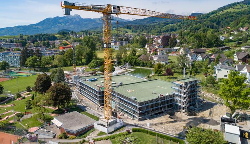 Der Rohbau wurde bereits im März fertig gestellt. 