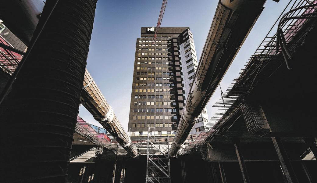 Die Baustelle am Kantonsspital in St.Gallen.