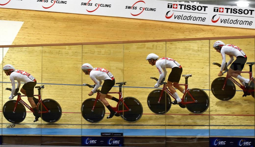 Der Schweizer Bahnvierer kam in der WM-Quali nicht auf Touren.