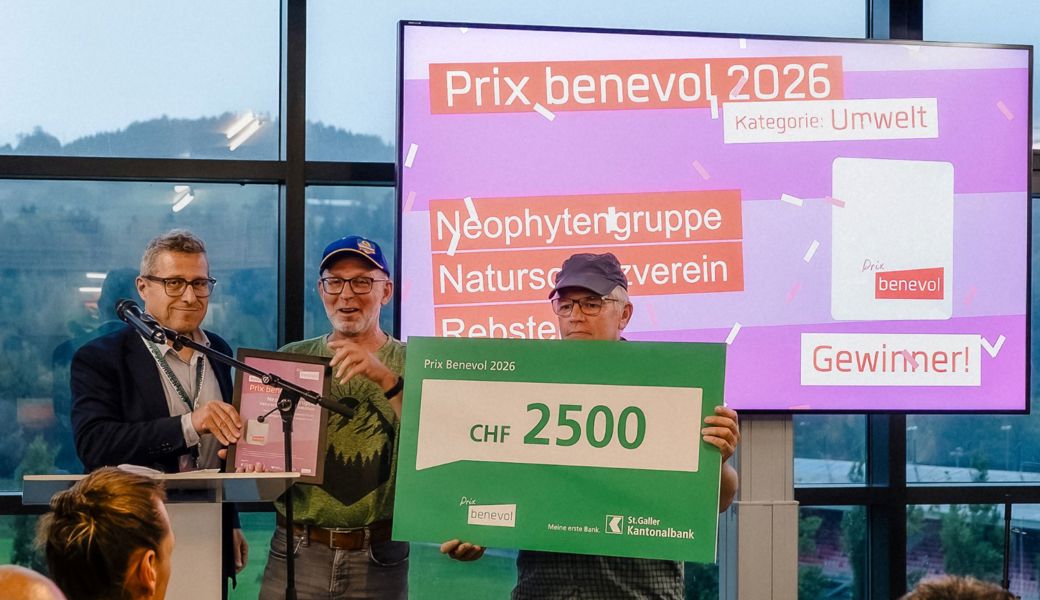 Die Neophytengruppe Rebstein gewinnt den Prix benevol
