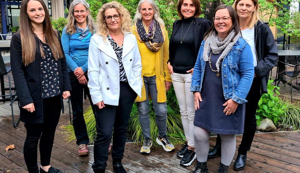 An der HV des Vereins Kathrinahus (von links): Nina Graf, Karin Kapferer, Karin Hüppi, Corinne Wörnhard, Sandra Quidiello, Nicole Lüchinger und Conny Meier.