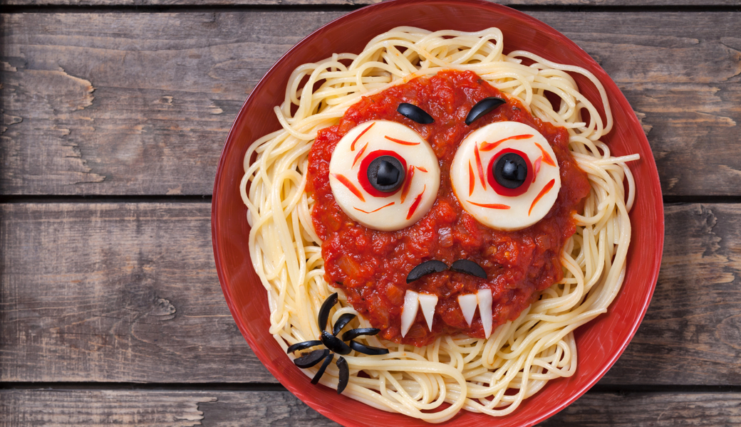 Spaghetti mit Blutsauce: Menu ist auf Halloween angepasst