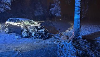 Autofahrer prallt in Baum