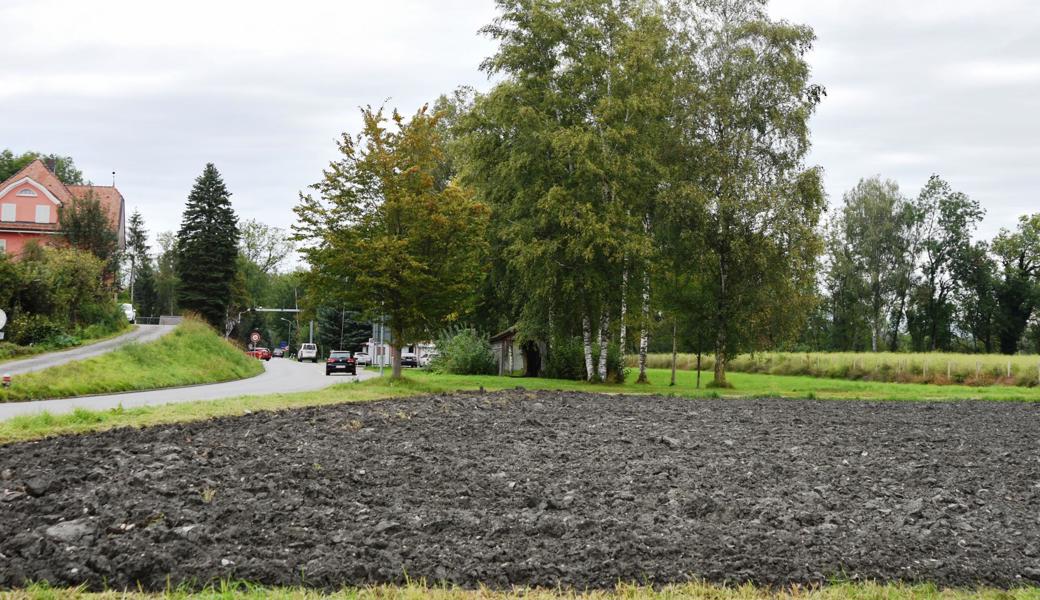 Bald entstehen im Feld neben dem Zollamt sechs Kies-Ersatzparkplätze.