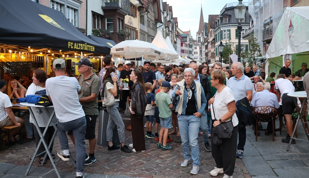 Viel Publikum am Altstätter Städtlifest und eine super Stimmung in den verwinkelten Gassen