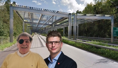 Architekt will PV-Dach über Autobahn bauen - jetzt lädt ihn Mike Egger ins Bundeshaus ein