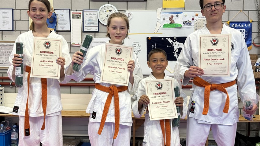 Kyu-Prüfungen an der Karateschule Altstätten