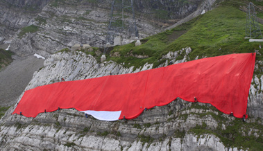 Kein Schweizerkreuz am Säntis: Die grösste Schweizerfahne der Welt wird dieses Jahr nicht  ausgerollt