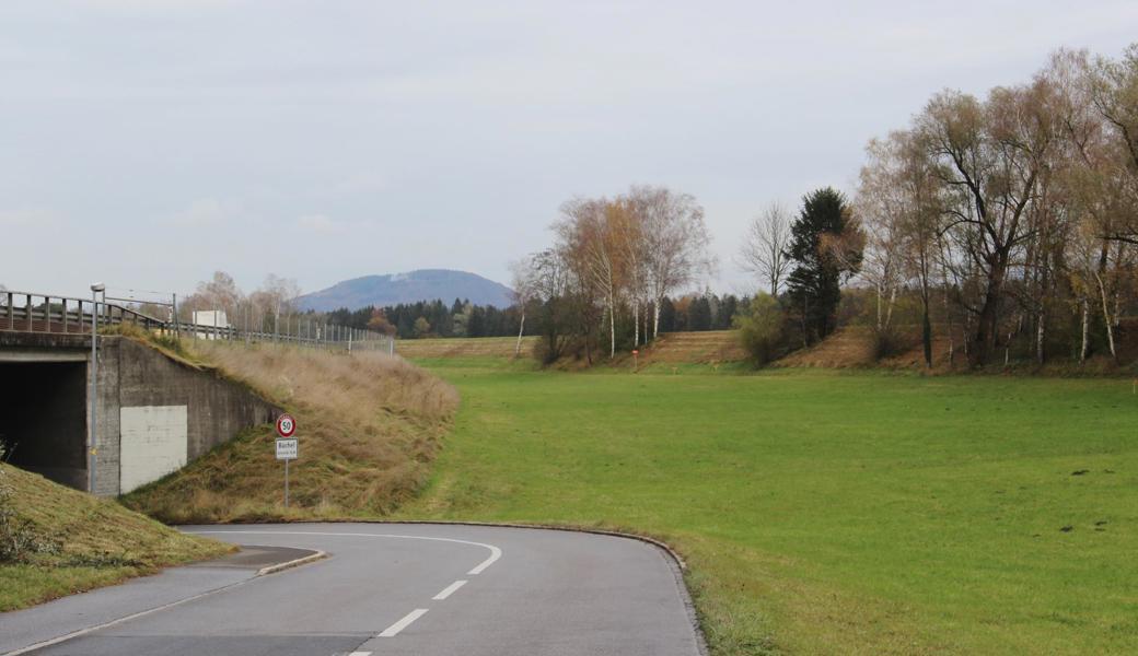 Der Standort der geplanten Deponie Neufeld liegt bei der Unterführung Richtung Rüthi-Büchel.