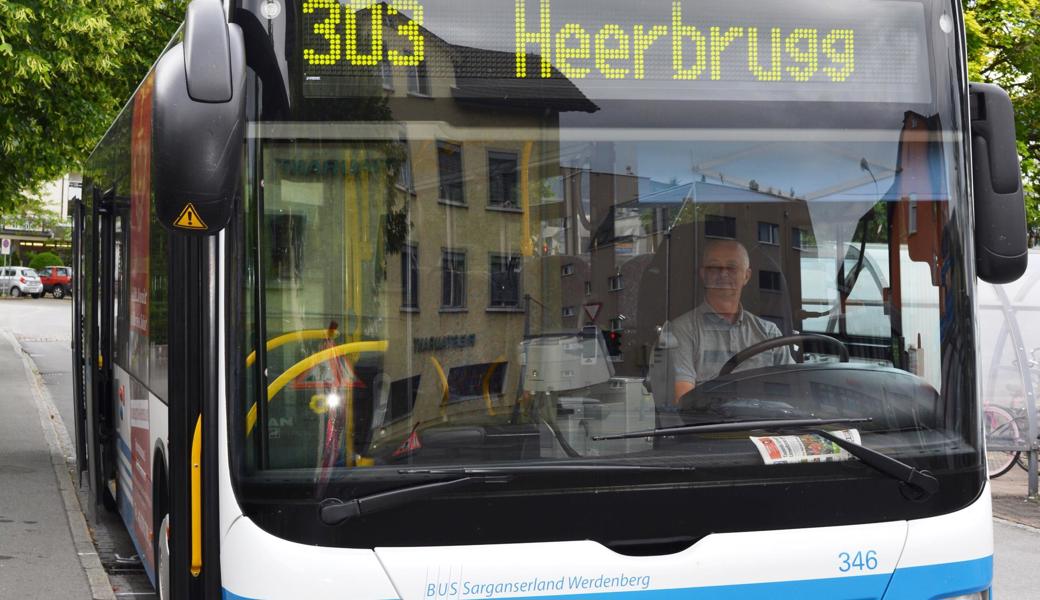 Die Buslinie 303 führt von Heerbrugg über Widnau und Diepoldsau nach Hohenems und ist unterschiedlich gut ausgelastet.