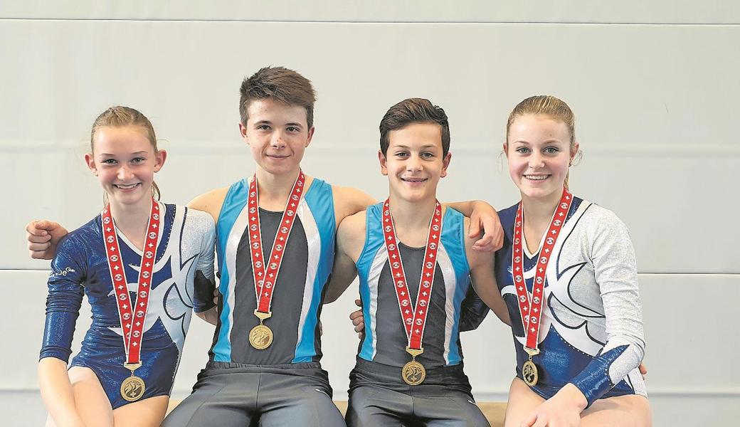 Keine Gegner hatte das Mixed-Geräteturnteam aus Widnau, als Belohnung gab es Gold 