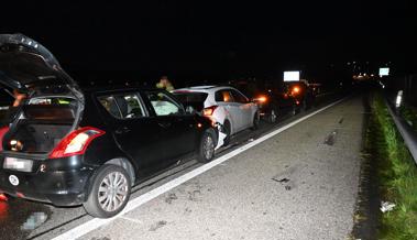 Auf der Autobahnausfahrt in stehende Kolonne gefahren