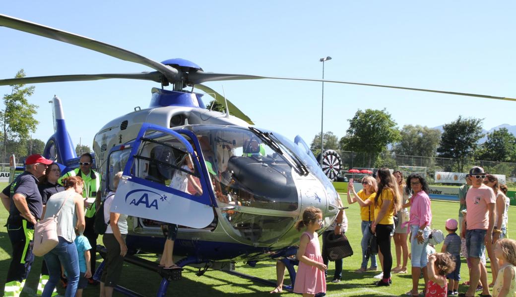 Ein Highlight war der Rettungshubschrauber der Alpine Air Ambulanz.