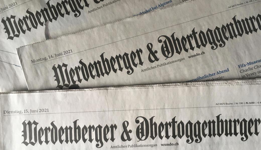 Der "Werdenberger & Obertoggenburger" wird neu wie "Rheintaler" und "Rheintalische Volkszeitung" von der Bernecker Galledia Regionalmedien AG herausgegeben.