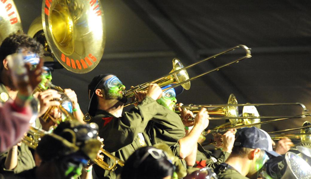 Maskenball der Rhii-Jooli aus Rüthi im Jahr 2019.