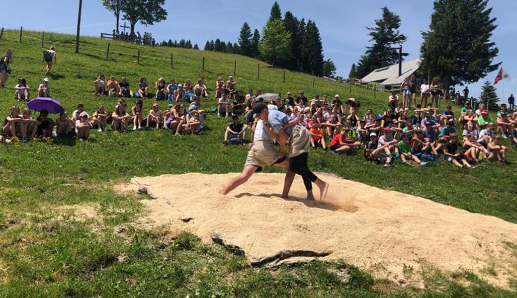 Der Höhepunkt des Sporttags war der Bergschwinget.