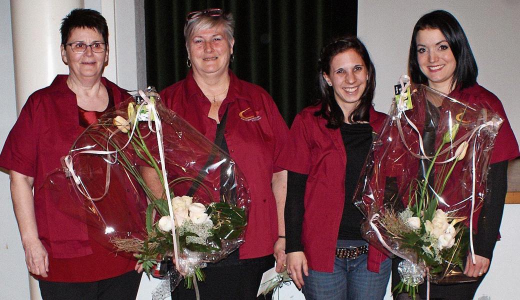 Angelina Leuenberger (von links), Raffaela Tobler, Nadine Koller und Bianca Lütolf.