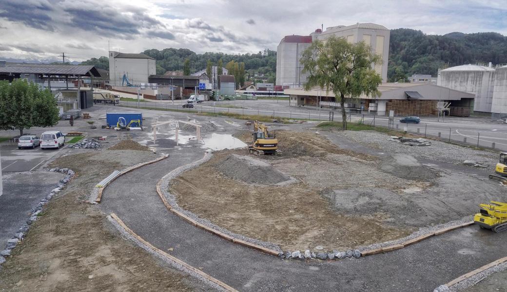 Der ökologische Garten mit Baumlehrpfad soll noch dieses Jahr zu einem grossen Teil fertig, die Wiesen im nächsten Jahr angesät werden. 