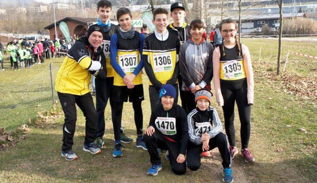 Die Oberrieter Crosslauf-Delegation in Vezio, Tessin.