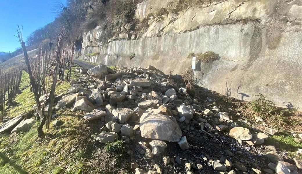 Der Steinschlag am Grüeziweg führte zu einer unberechenbaren Situation.