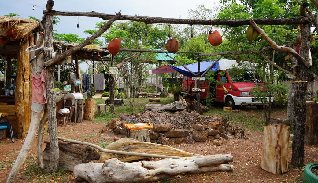 In diesem Bungalowresort in der Nähe von Vientiane (Laos) fanden die Rheintaler Unterschlupf. 