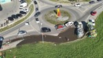 Anhänger kippt bei Traktorunfall: Tausende Liter Gülle ausgelaufen