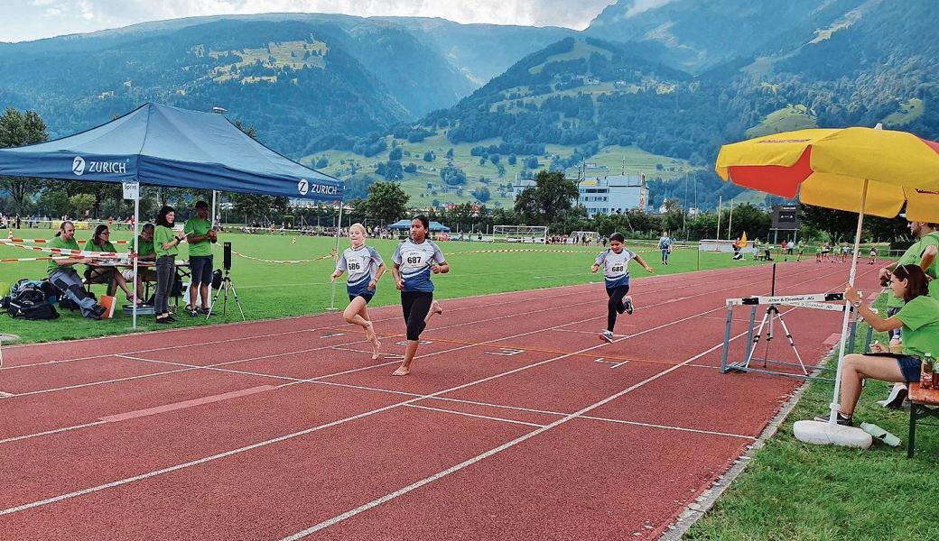 An der Leichtathletikmeisterschaft Jugend in Sargans machten alle begeistert mit. 