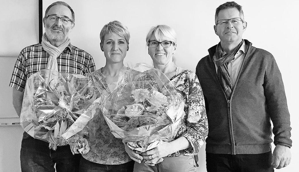 Präsident Urs Noser (v. l.), Barbara Oesch, Edith Lüchinger und Geschäftsführer Diego Forrer. Bild: pd