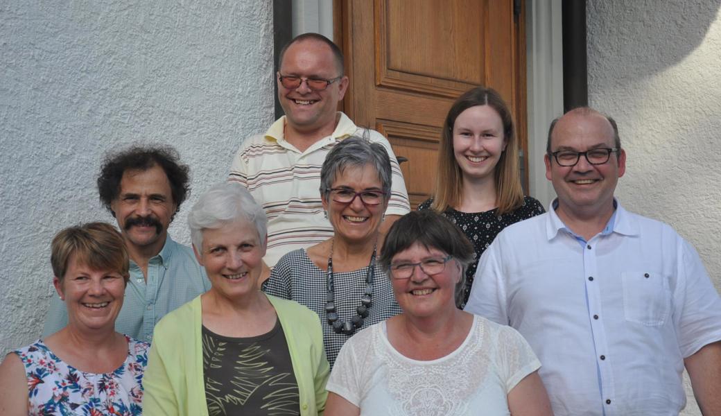 Von Links: Maria Kobler, Bruno Rechsteiner, Maria Wenk, Daniel Kühnis, Vroni Heeb, Christine Crescente, Sarah Kobler und Ralf Kollefrath