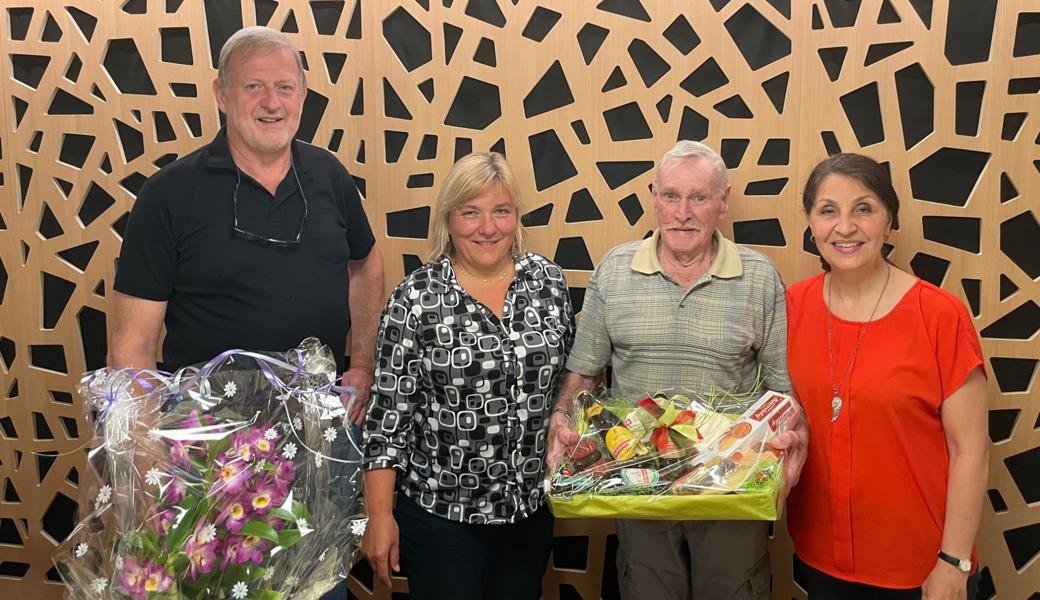 MV Lutzenberg (v. l.): Erwin Sonderegger, Karin Stäheli, Hansruedi Künzler und Verena Federli. 