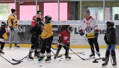 Der Rheintaler Eishockeynachwuchs hat mit gestandenen Profis trainiert