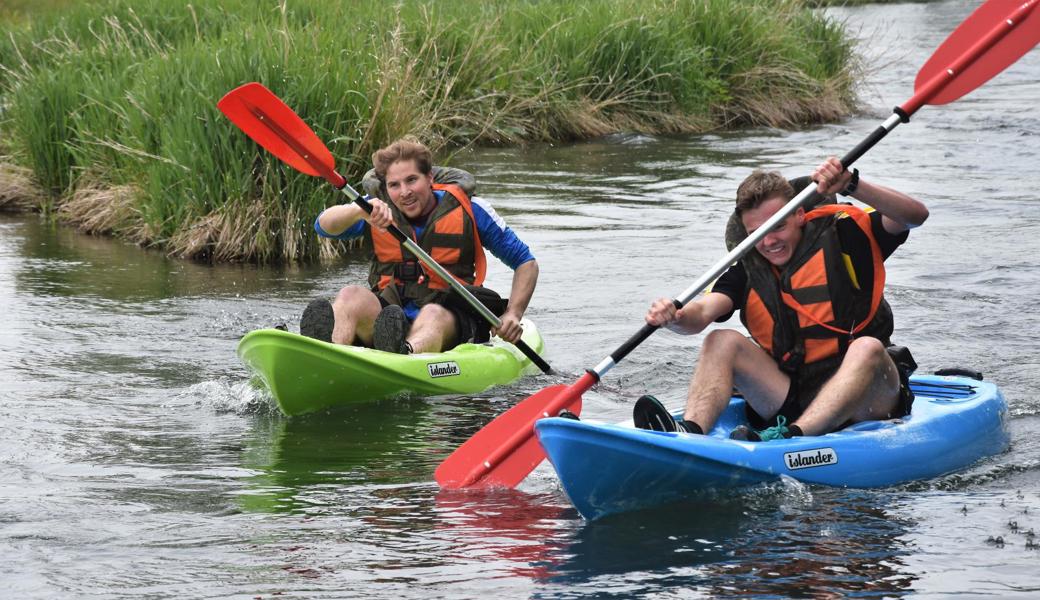 Bootfahren ist eine Disziplin der Rhystafette.