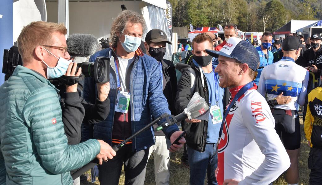 Der EM-Dritte Mathias Flückiger gewann an beiden Titelkämpfen eine Medaille.