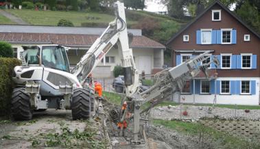 Steilhang wird  gesichert