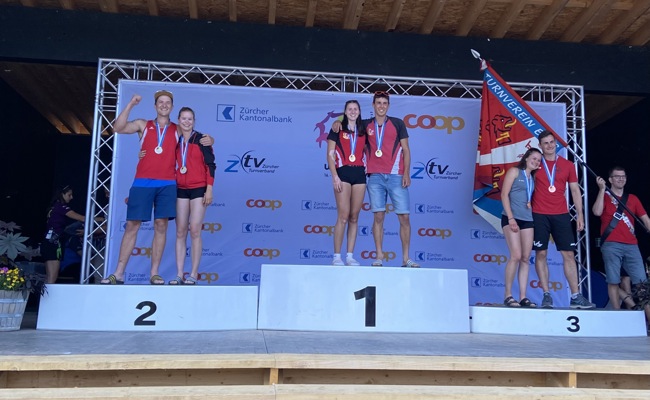 Geschwister Hutter standen Turnfest zuoberst auf dem Podest