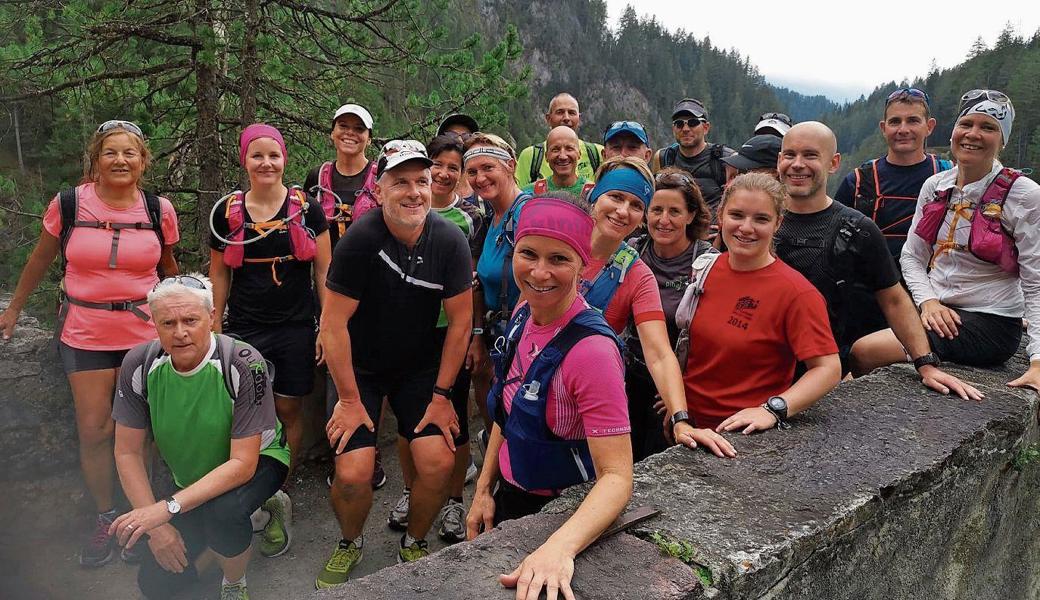 Die pickelharten Montagsläufer aus Marbach genossen ihr Trainingsweekend in Klosters. 