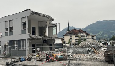 Die ehemalige Post ist weg, sie hat der Zentrumsentwicklung Platz gemacht