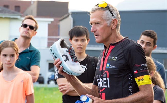 Nach dem gemeinsamen Schnuppertraining für den Rhyathlon gerüstet