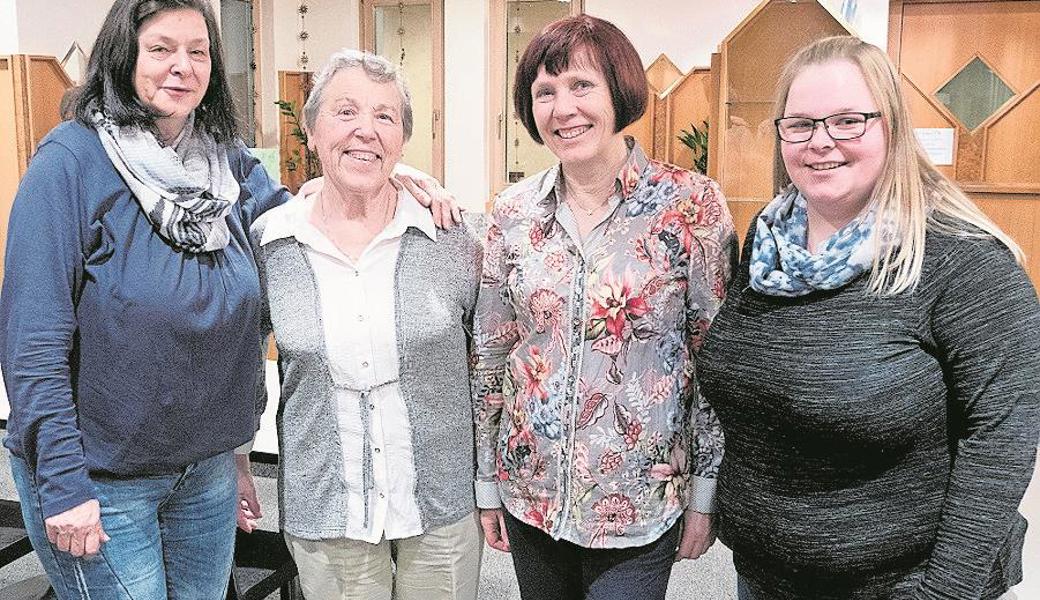 Von links: Myrtha Stoffel, Claudia Bircher, Ina Lechtenböhmer, Diana Hanselmann. Bild: pd