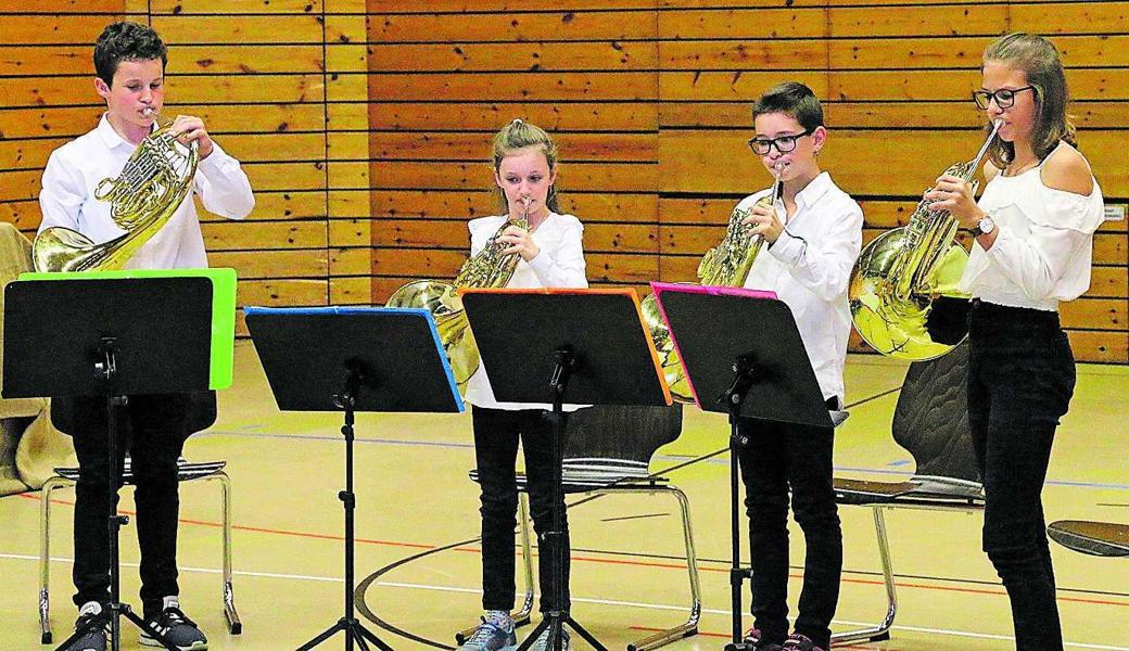 Das brillante Hornistenquartett «Die fantastischen Vier». 