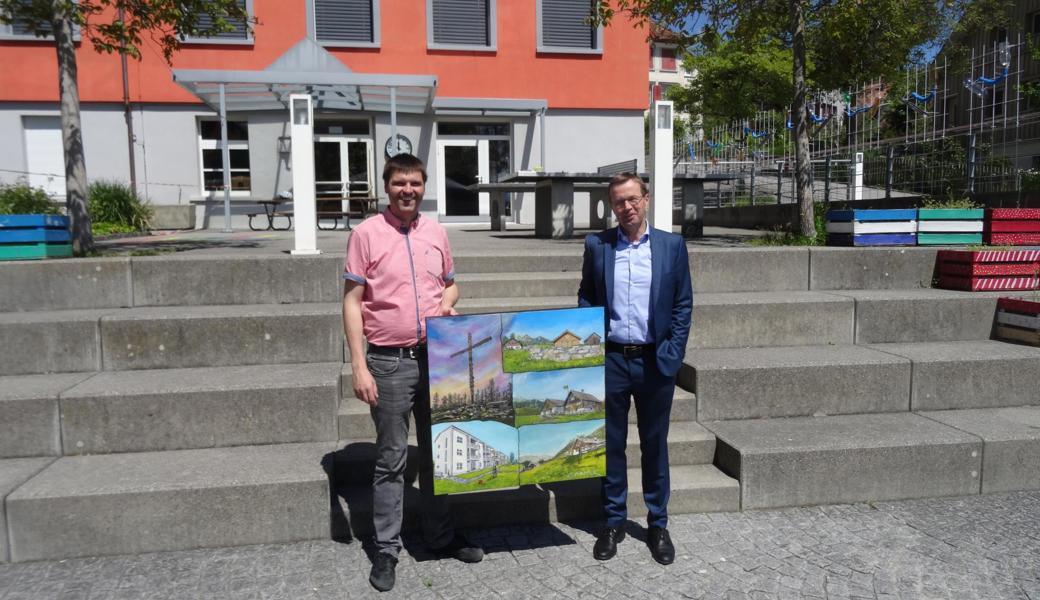 Andreas Ammann (rechts) übergab Andreas Kobler das Amt als Ortsgemeinderatspräsident. 