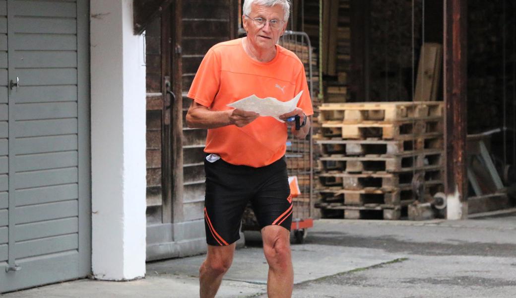 Josef Hutter aus Diepoldsau – hier am Bernecker Dorf-OL letzte Woche – war schon 2003 in Heerbrugg am Start.