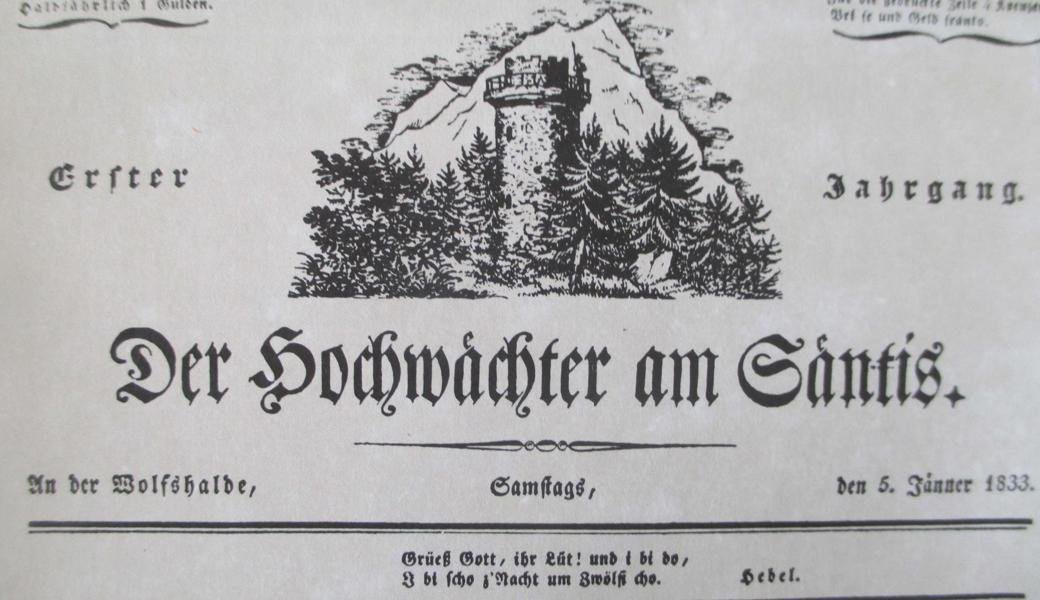 Mit dem «Hochwächter am Säntis» erschien in Wolfhalden eine angriffige Wochenzeitung, die von überaus streitbaren Persönlichkeiten redigiert wurde.