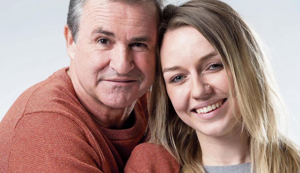 René Rindlisbacher mit seiner Tochter Laura. 