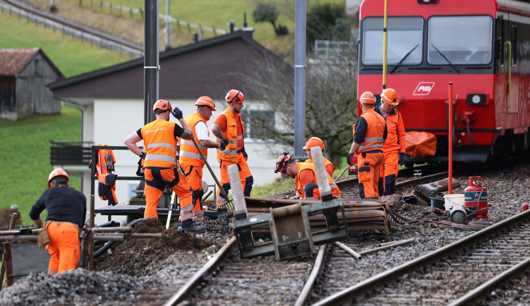 Die Gaiserbahnstrecke zwischen Altstätten und Gais bleibt bis und mit Mittwoch gesperrt