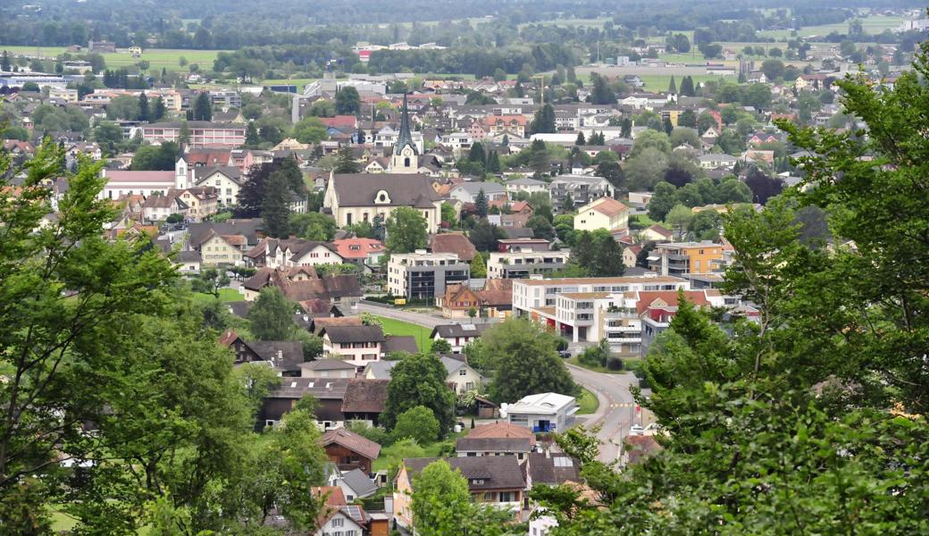 Blick vom Blattenberg auf Oberriet.