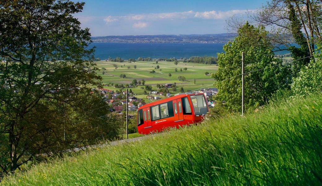 So wird die neue Bahn auf der Strecke Rheineck - Walzenhausen aussehen.