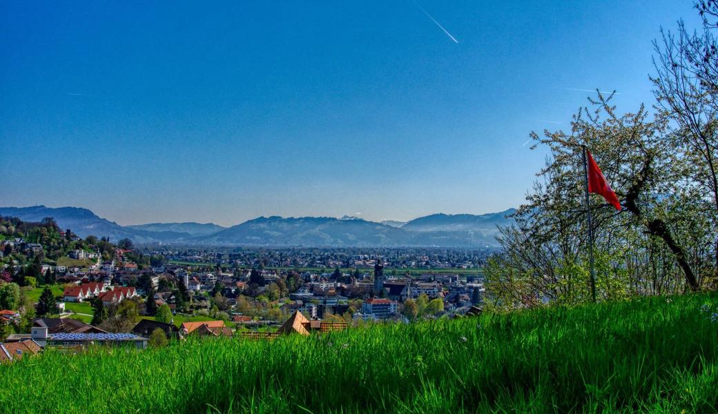 Unterwegs in den Reben von zwischen Au und Berneck ...